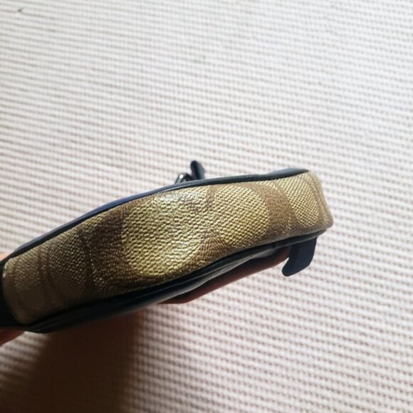 Coach North/South Hybrid Pouch Clutch In Colorblock Signature Canvas - Picture 7 of 13